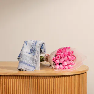 Emma Asiatique Scarf | Rose Revival Bouquet