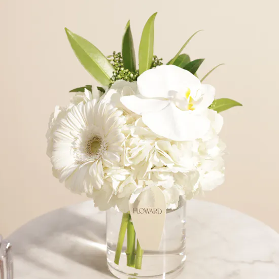 Floward Chocolate Oval Glass Tray | Happiness Flower Vase