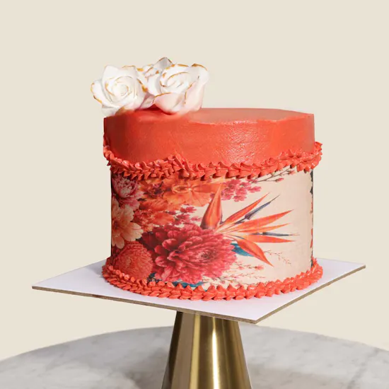 Floward Scarlet Floral Art Cake