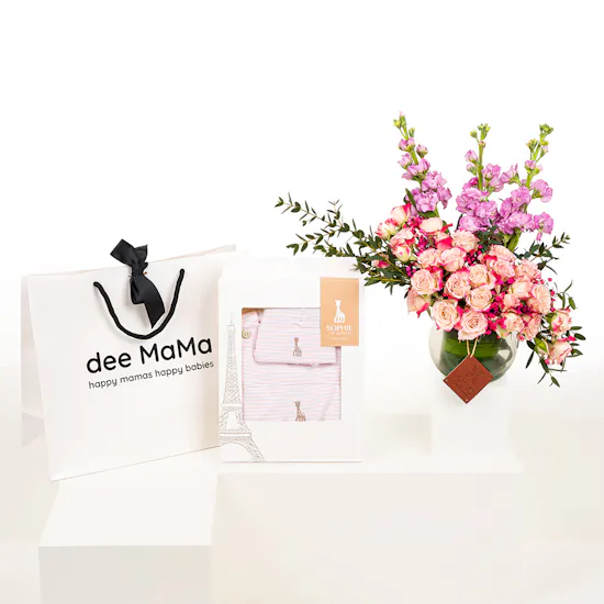 Dee Mama Sophie La Girafe Princess Set | Pink Matthiola