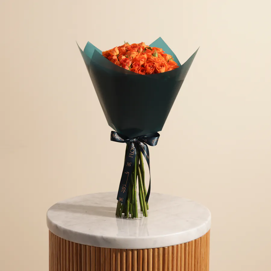 Amber Beauty Baby Rose Bouquet 5