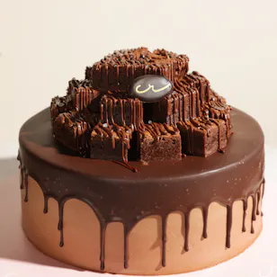 Creamy Ribbons Nutella Brownies Chocolate Cake