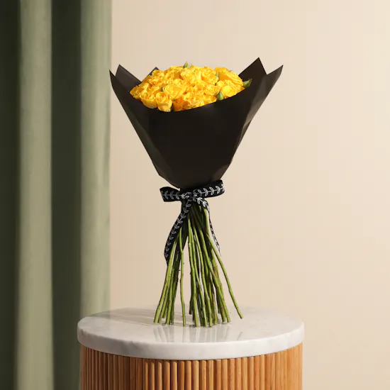 Yellow Radiance Bouquet | 25 Baby Roses