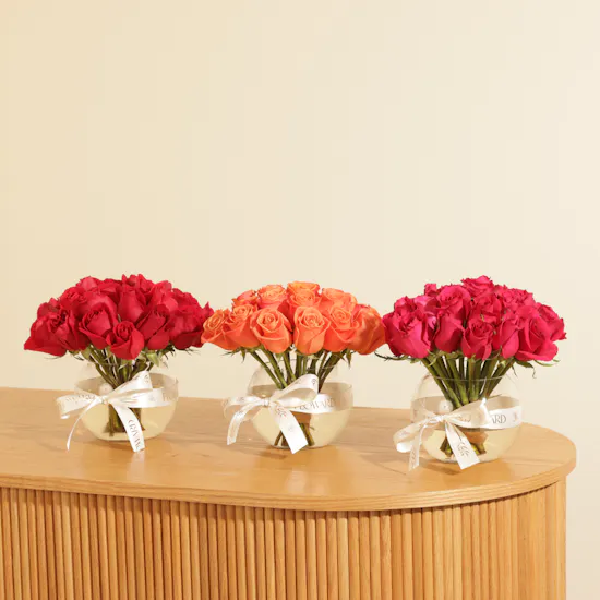 Trio Colors of Joy Flower Vase
