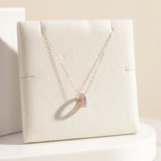 Miss L' by L'azurde Circle Rose Stone Women’s Necklace