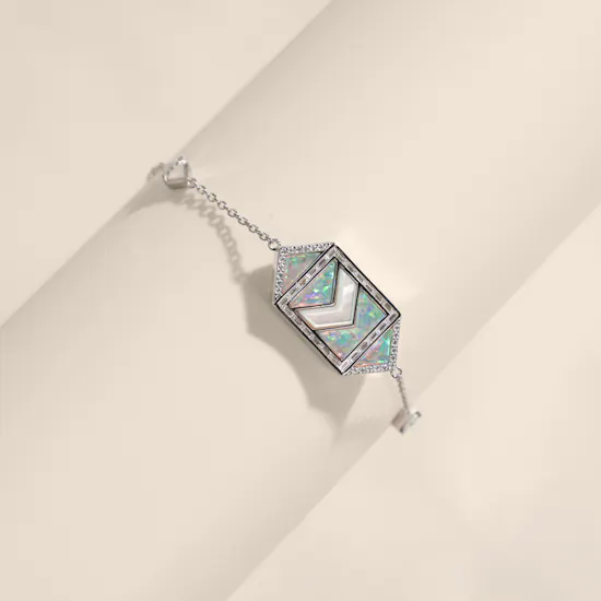 Hilia Sadu Bracelet and Ring Silver Women's Set