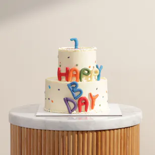 Floward Happy Birthday Personalized Two Tier Cake  