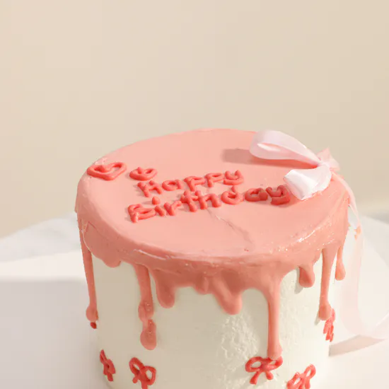 Floward Pink Ribbons Birthday Cake