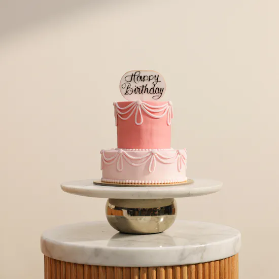 Madeleine Pink Happy Birthday Cake