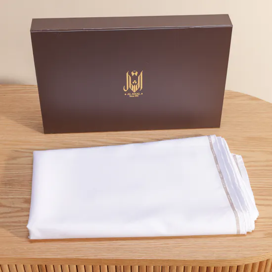 Alshal White Como Italian Fabric