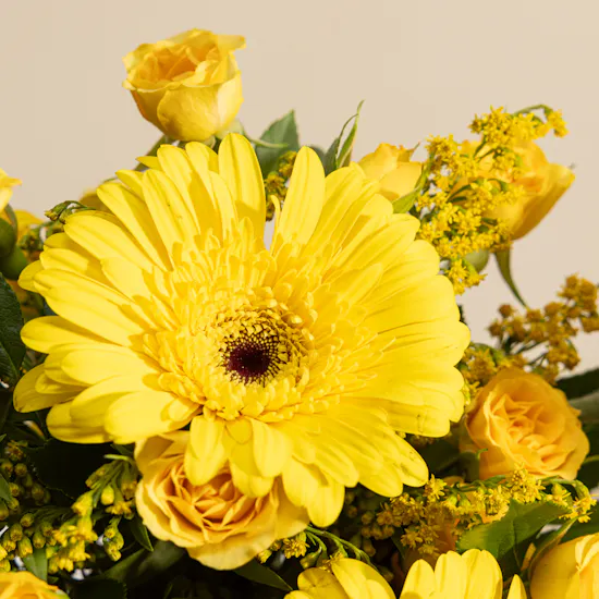 Golden Flower Vase