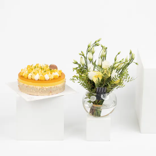 Mango mouse cake