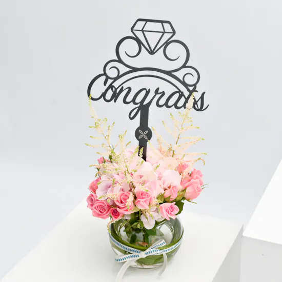 Pink Blooms Vase
