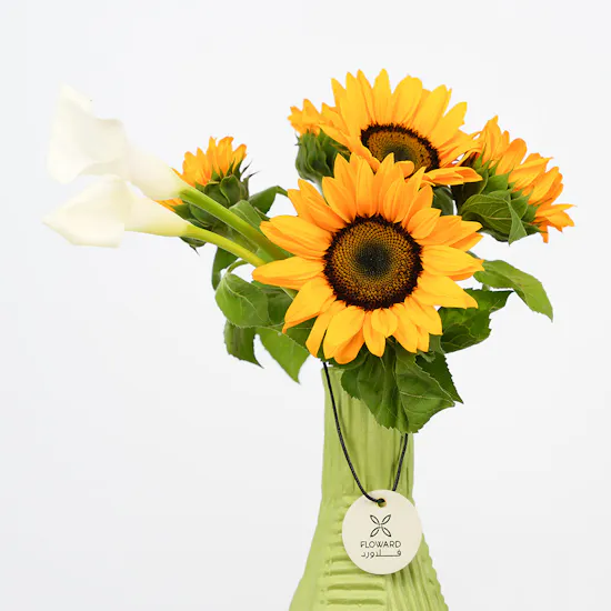 Bilqalm Special Gift Set | Sunflowers Vase