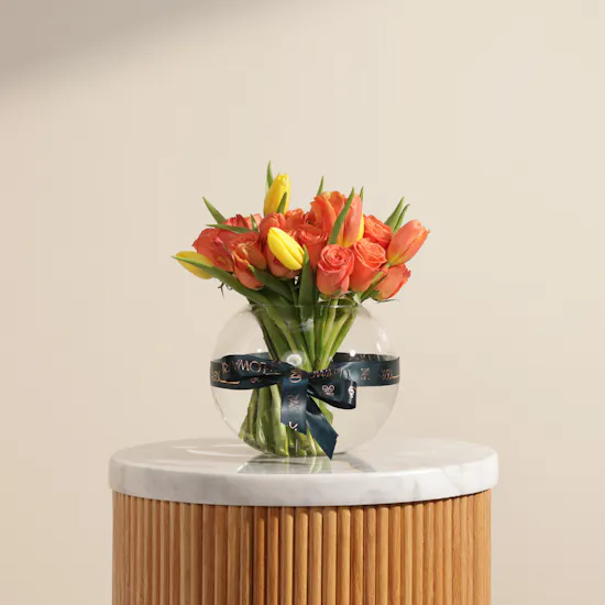 Shiny Flowers Vase