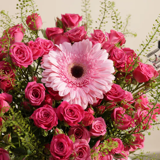 Pink Sunshine Flowers Vase