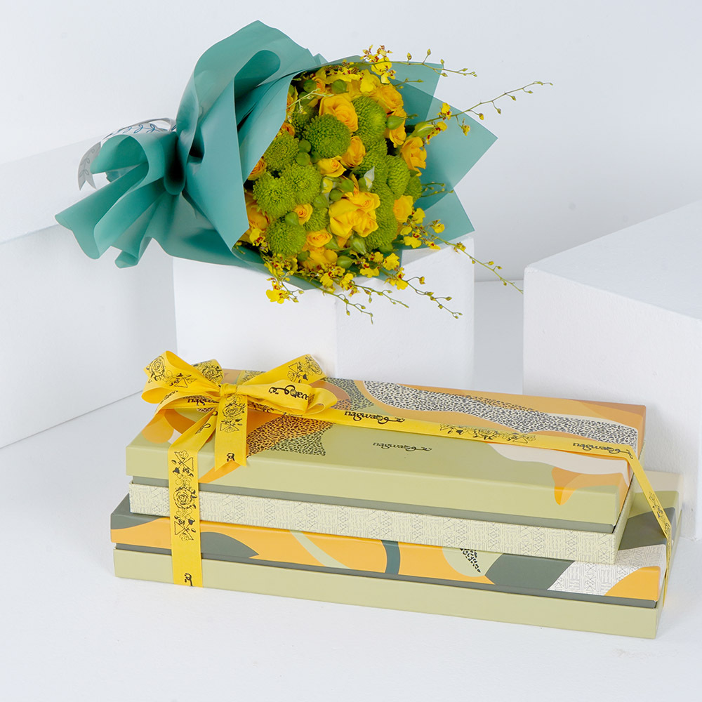  علب ثنائية متنوعة من نقوة | الأزهار الصفراء