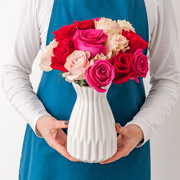 Mixed Rose Vase
