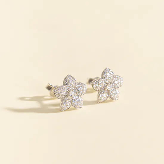 Felizmoda Flowers Silver Earrings