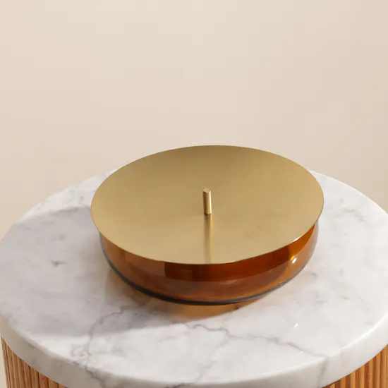 Nude Beret Storage Medium Box with Brass Lid