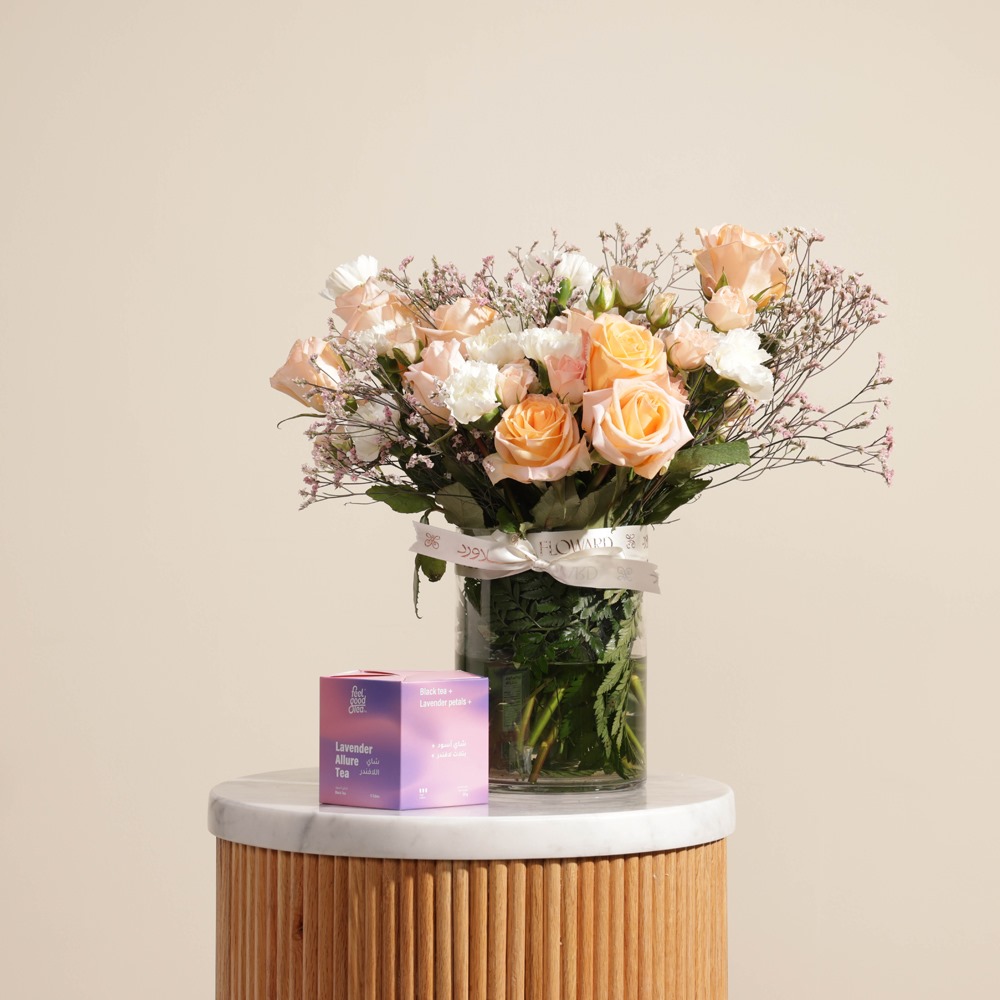 Feel Good Tea Lavender Allure	| Blooms Flowers Vase