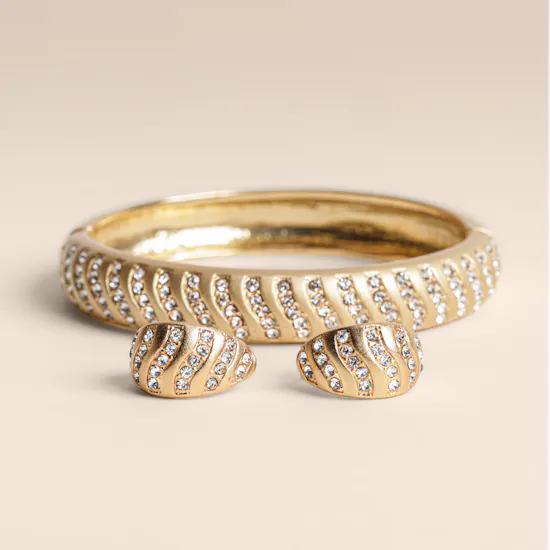 Lynyer Aurora Wave Women's Bangle and Earrings Set
