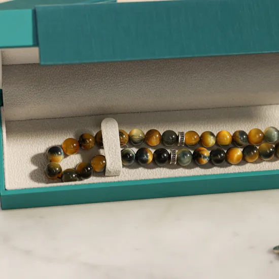 Fayandra Yellow Tiger's Eye Stones Rosary