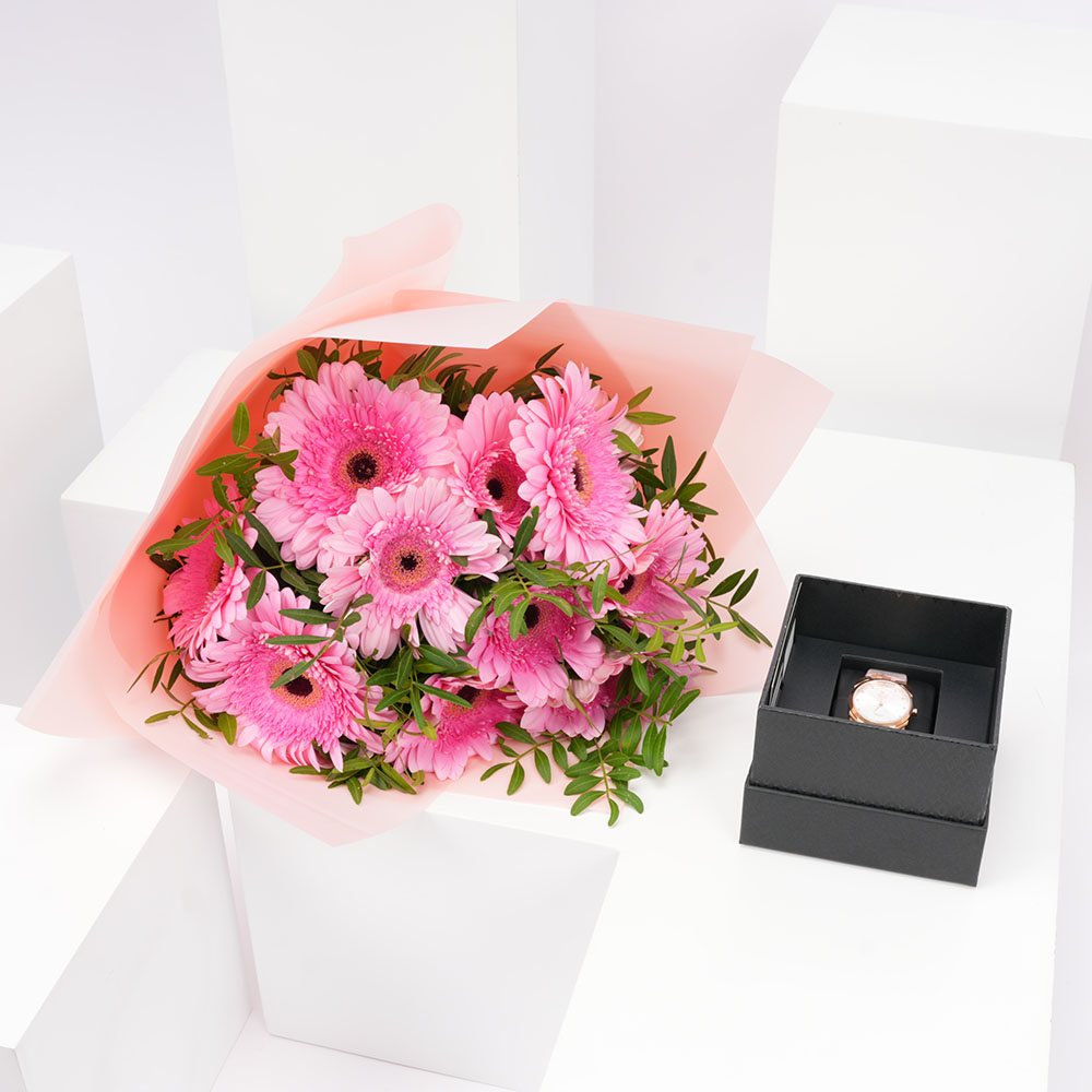 ساعة برستيج للنساء من افاليري  | الأزهارالوردية