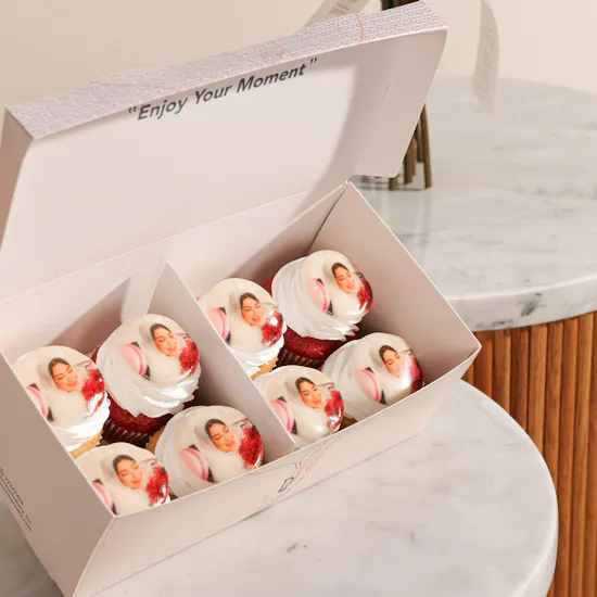 December Cake Personalized Photo Cupcakes | Joyous Flowers