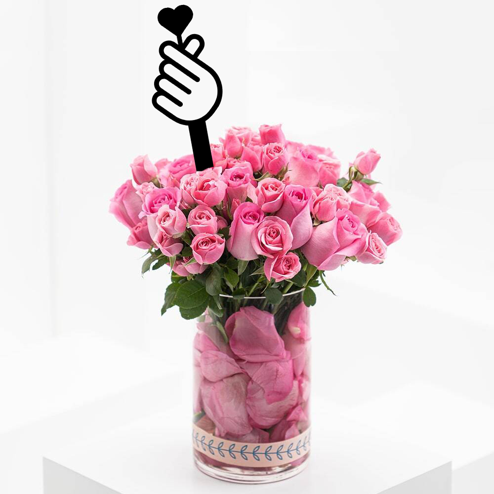 Pink Roses | Finger Heart