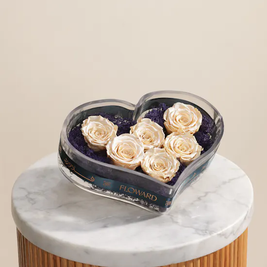Preserved Satin Rose Heart