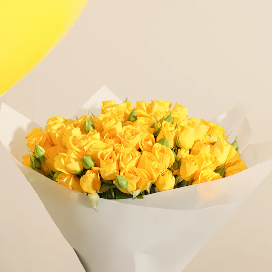 Floward Mini Dino Birthday Vanilla Cake | Flowers Bouquet and Balloons