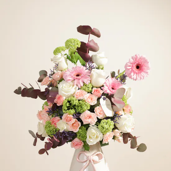 Keramos Studio Welcome Baby Girl Flowers Vase