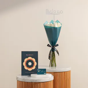 Floward Card 150 KWD | Purely Yours Roses Bouquet Floward Card 150 KWD | Purely Yours Roses Bouquet