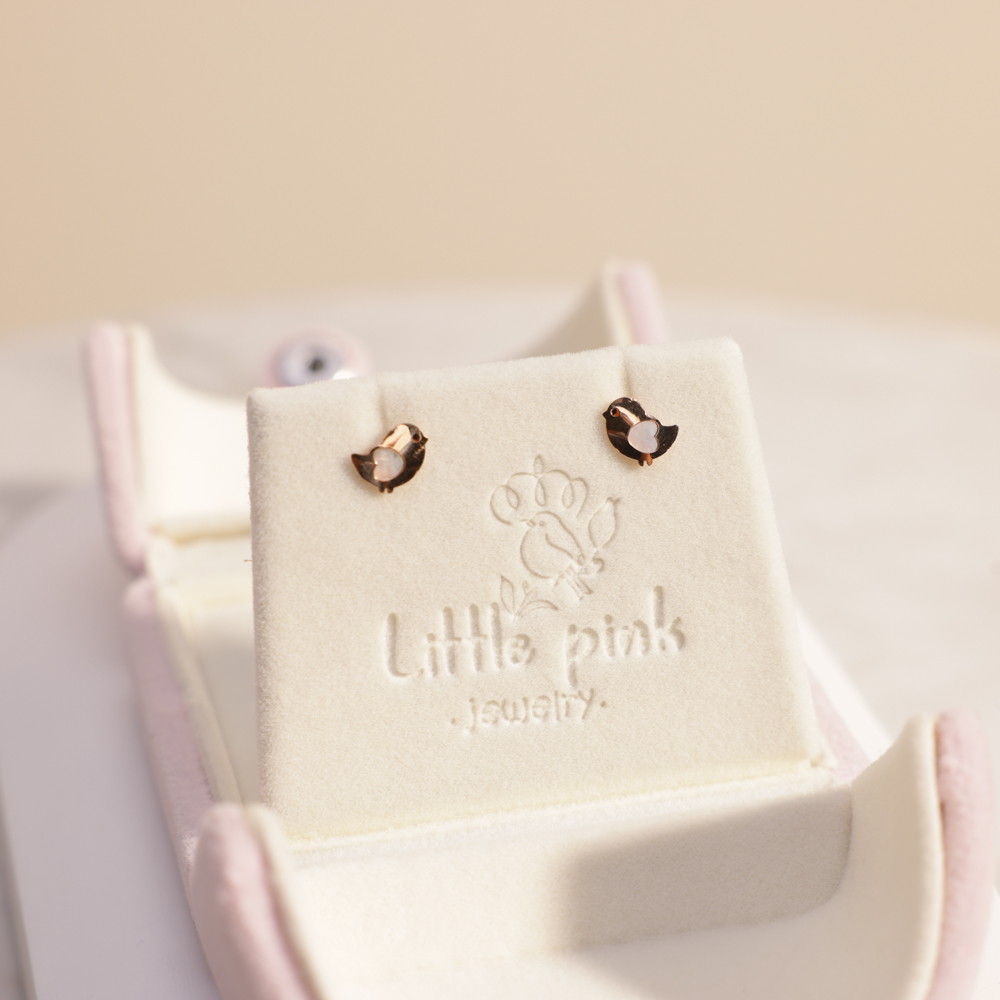 اقراط ذهب للاطفال من ليتل بينك