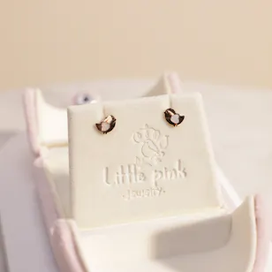 Little Pink Jewelry Bird Baby Earrings