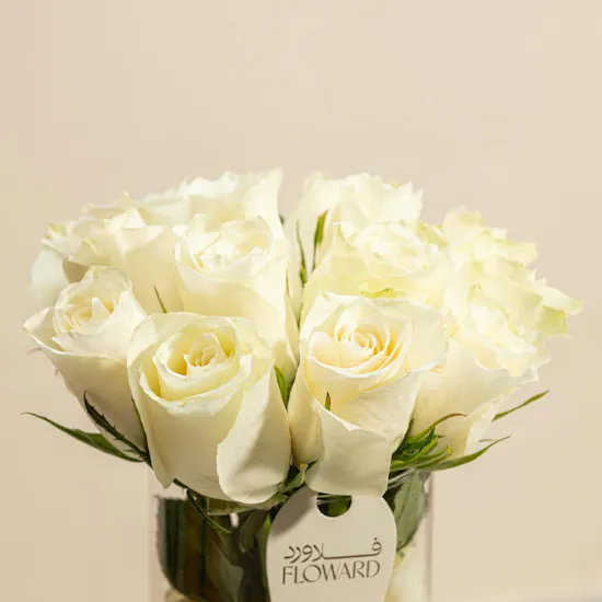 Magic Love White Roses Vase