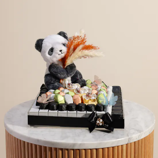 Floward Chocolates and Black Teddy Bear Tray