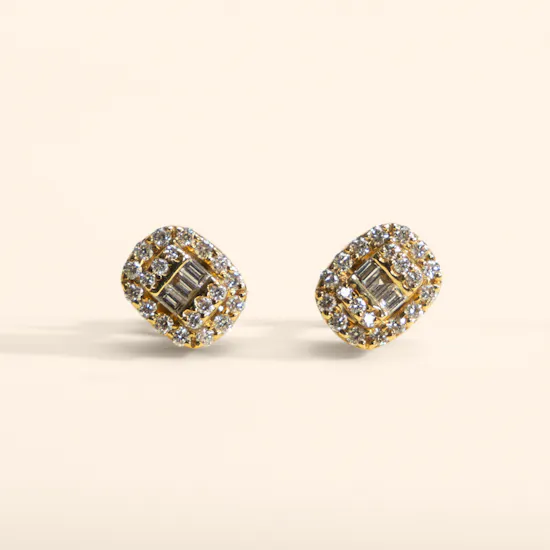 Siran By Iram Precious Diamond Stud Earrings