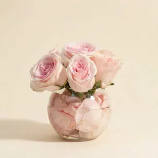 Gentle Pink Roses Vase Gentle Pink Roses Vase
