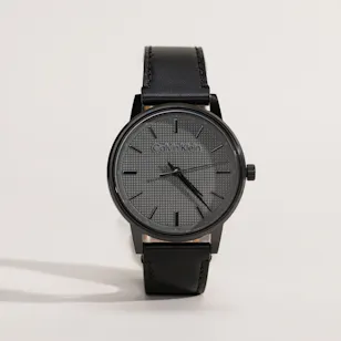 Calvin Klein Linked Leather Black Men's Watch