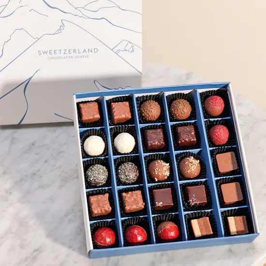 Sweetzerland Chocolate Box | 25 Pieces | Praline & Truffle