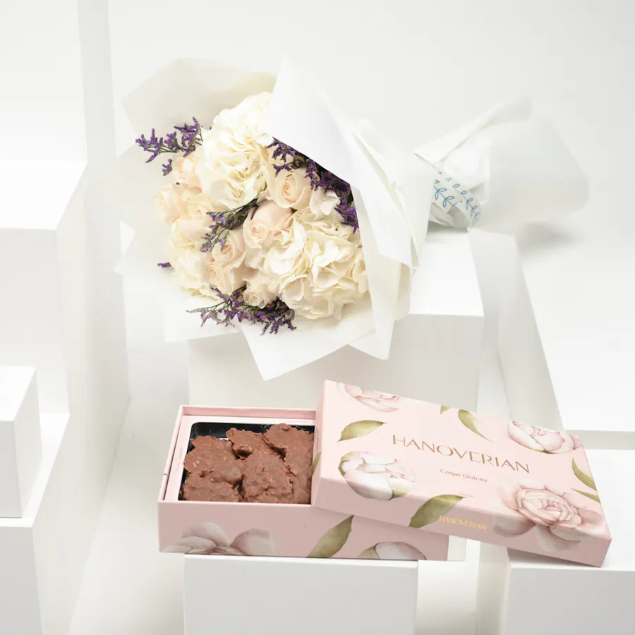 Hanoverian Crepe Dulce Chocolates | White Blooms 2