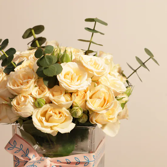 Kooheji Jewellery Rose Gold Heart Earrings | Lovely Flowers Vase