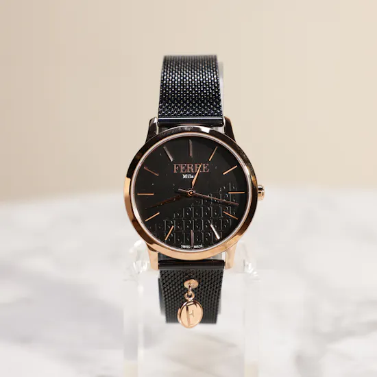 Ferre Milano Classic Black Round Women’s Watch