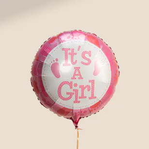 It's A Girl Pink Helium Balloon