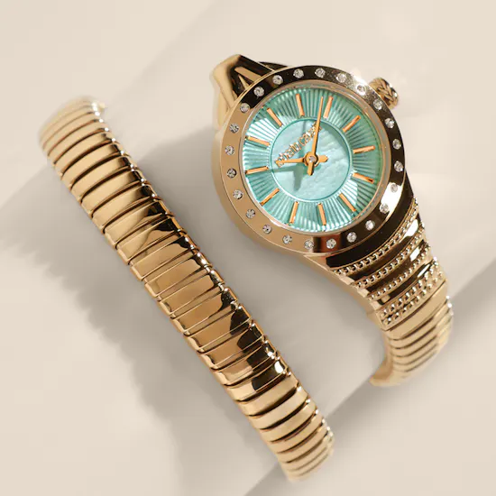 Roberto Cavalli Snake Turquoise Dial Women’s Watch