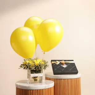 Bostani Chocolate Box | Flowers Vase & Balloons