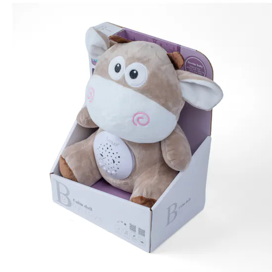 Furry CATTLE toy with lights and music for kids