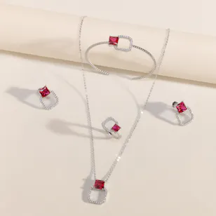 Floward Princess Red Ruby Jewelry Set Floward Princess Red Ruby Jewelry Set